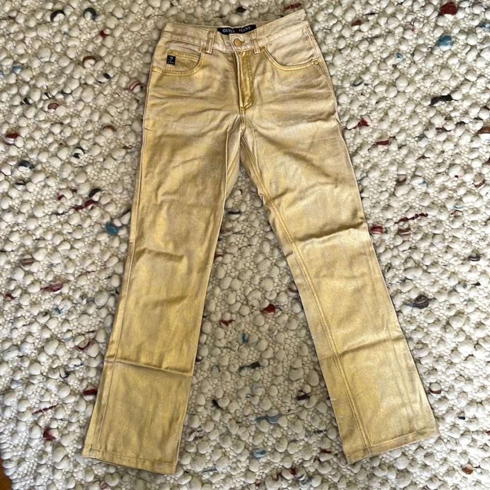 Vintage Guess gold distressed jeans, Size 24